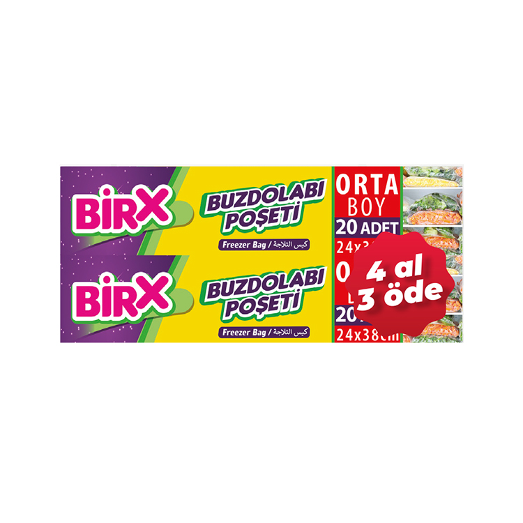 Buzdolabı Poşeti Orta Boy 4 lü